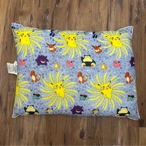 Vintage Pokemon Pillow 1990s 1999 All Over Print Reversible Pikachu Standard Sz